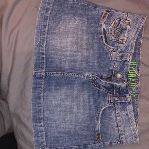 Short denim skirt y2k style